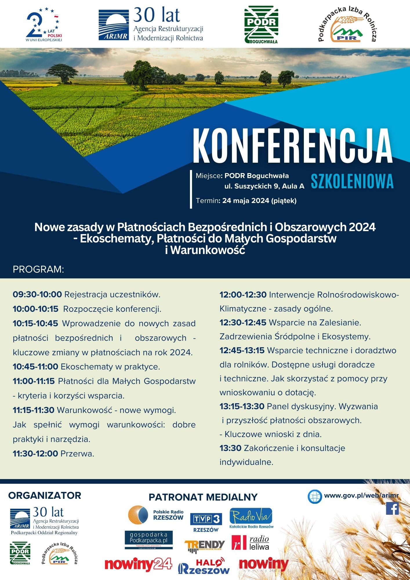 konferencja-nowe-zasady-w-platnosciach-bezposrednich-i-obszarowych-2024-ekoschematy-platnosci-dla-malych-gospodarstw-i-warunkowosc